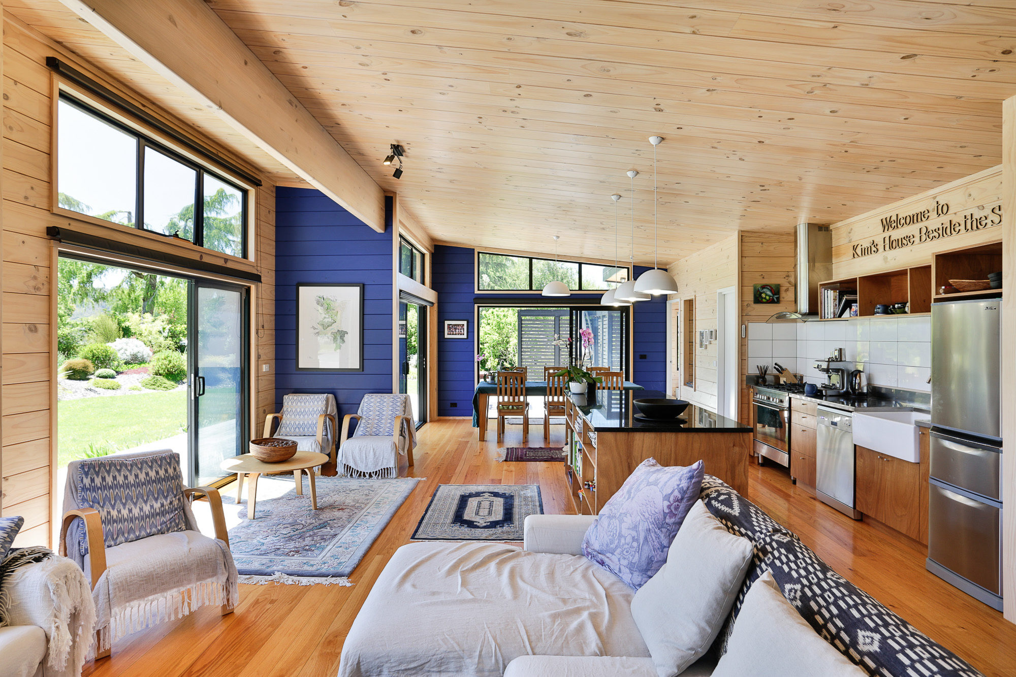 Lockwood holiday home in Nelson with painted feature walls
