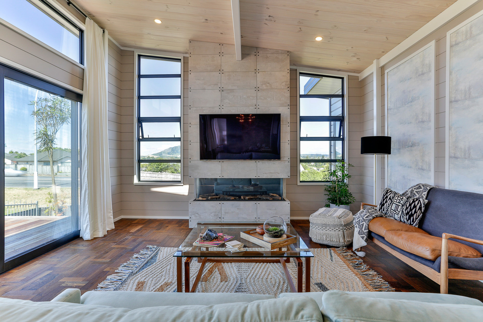 Lockwood Taupo show home fireplace feature wall