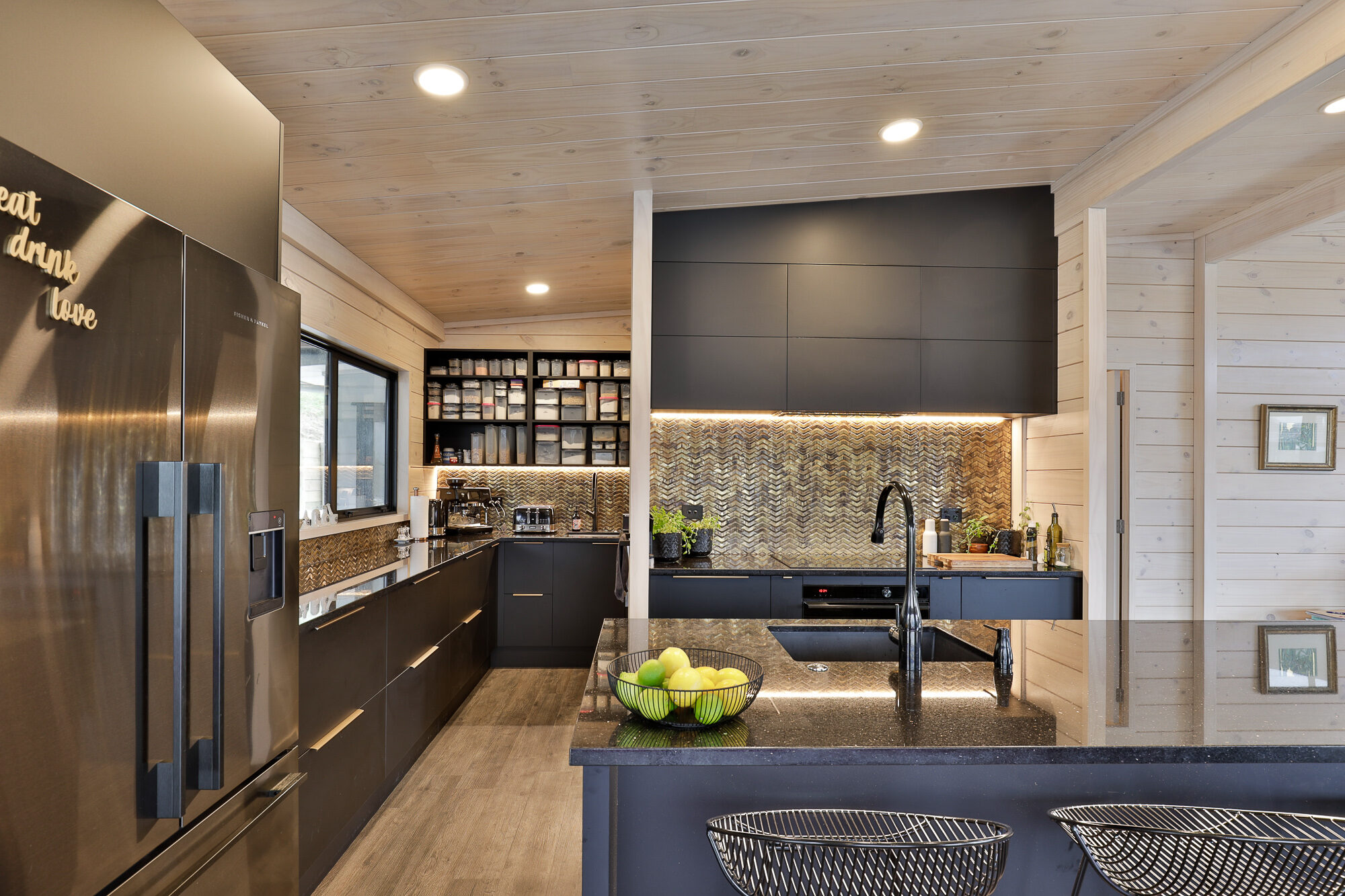 Stunning dark cabinetry kitchen