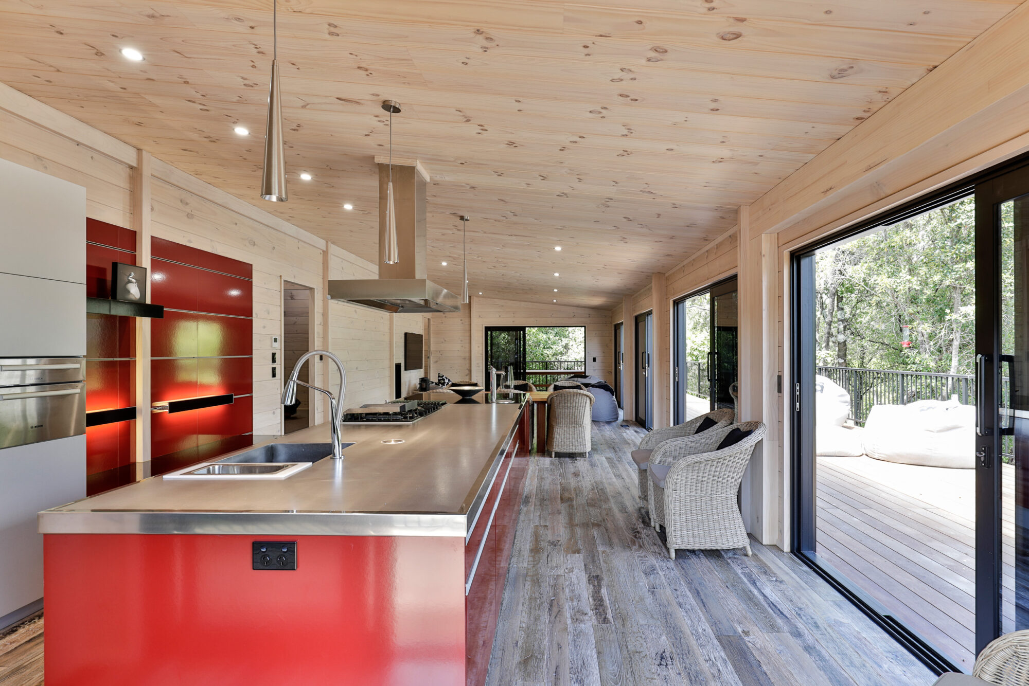 Open plan living for holiday home