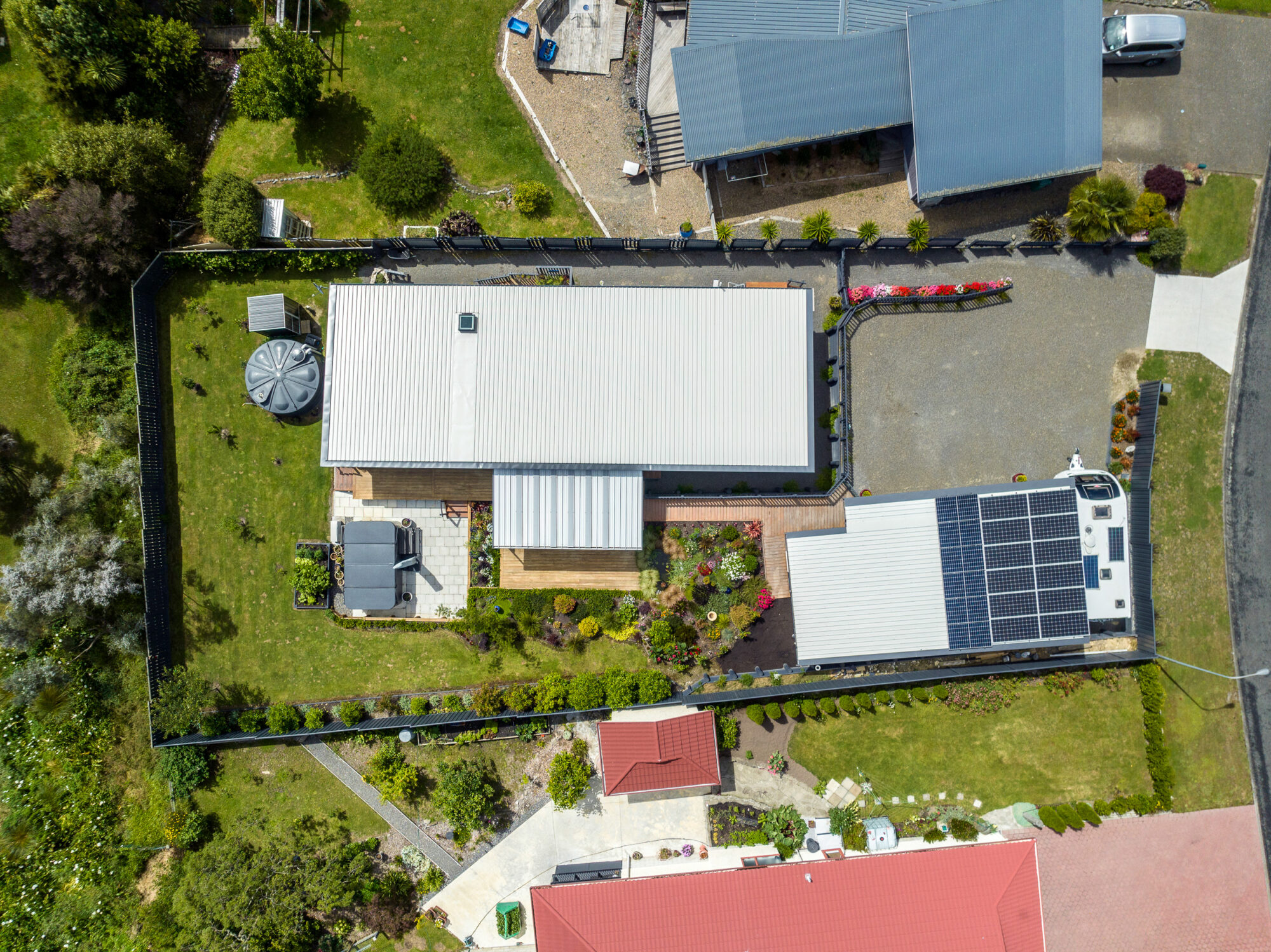 Birds eye view of the Dawson Family Home